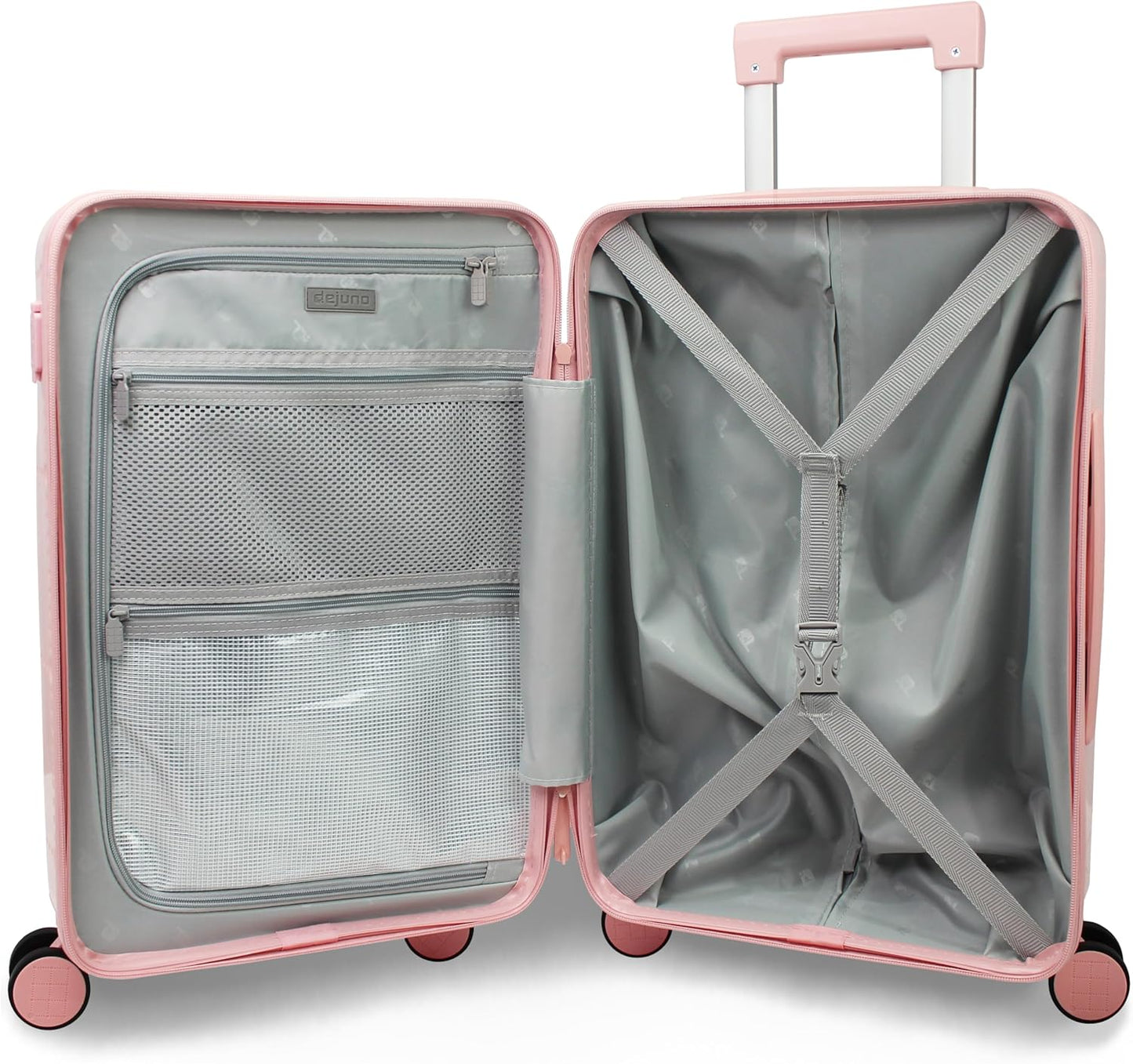 World Traveler Dejuno Smart 20-Inch Carry-On Luggage with USB Ports - Pink