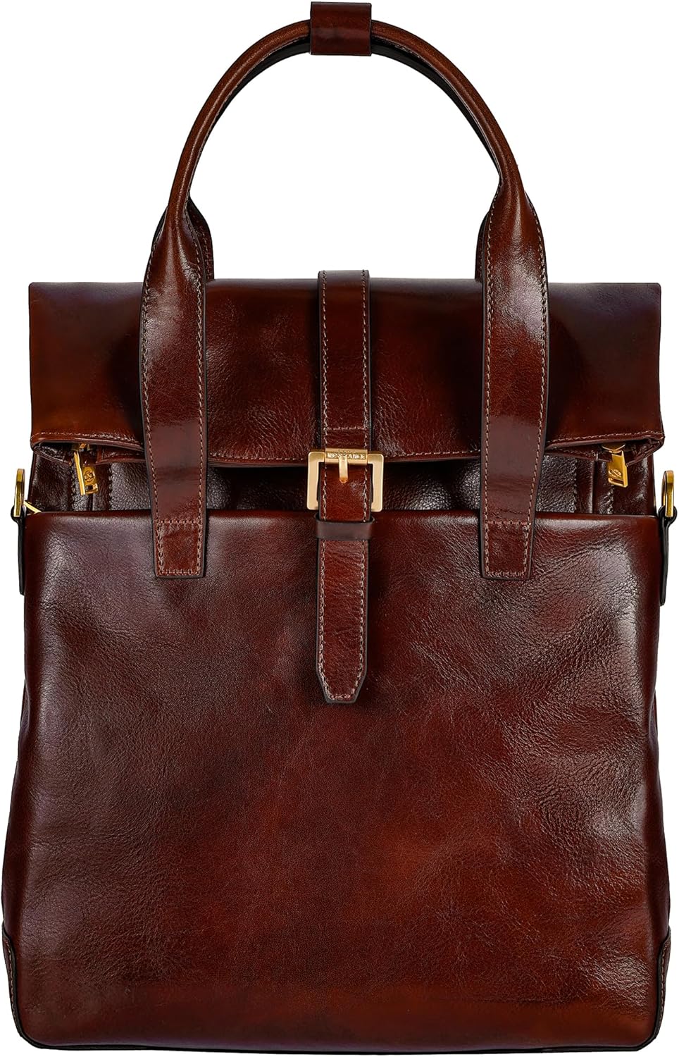 Time Resistance Leather Backpack - Business and Casual Backpack - Real Leather Backpack Made in Italy