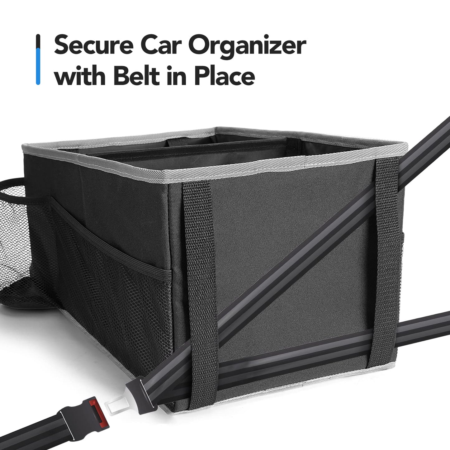 Alijees Car Seat Organizer - Backseat Car Organizer with Cup Holders, Car Storage Organization for