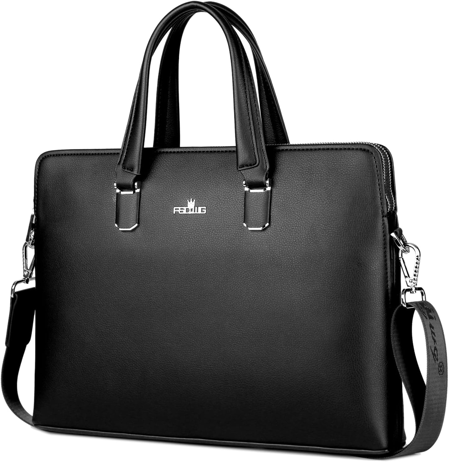 FSD.WG Men's Business Bag, Lightweight, Job Hunting Bag, Men's, Leather, Commuting Bag, A4, Large Capacity, Brand