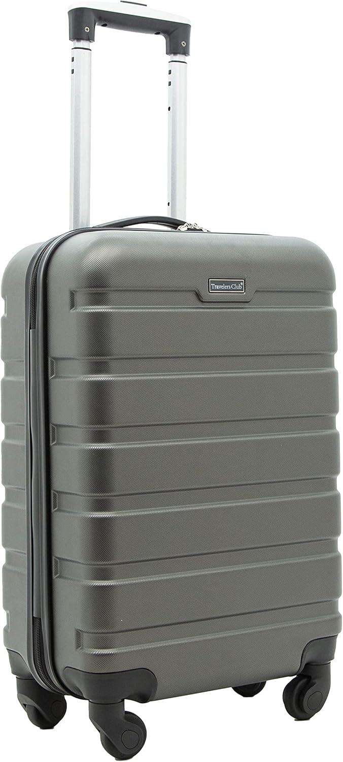 Travelers Club Harper Luggage, Charcoal, 22-Inch Carry-On