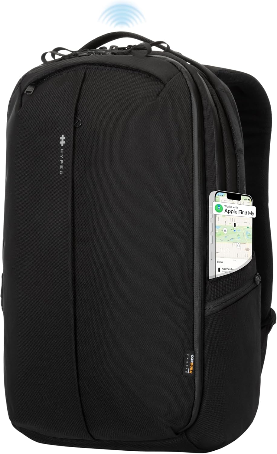 HyperPack Pro 22L Slim Travel Backpack with 'Find My' Compatibility - Fits up to 16” Laptop. Anti