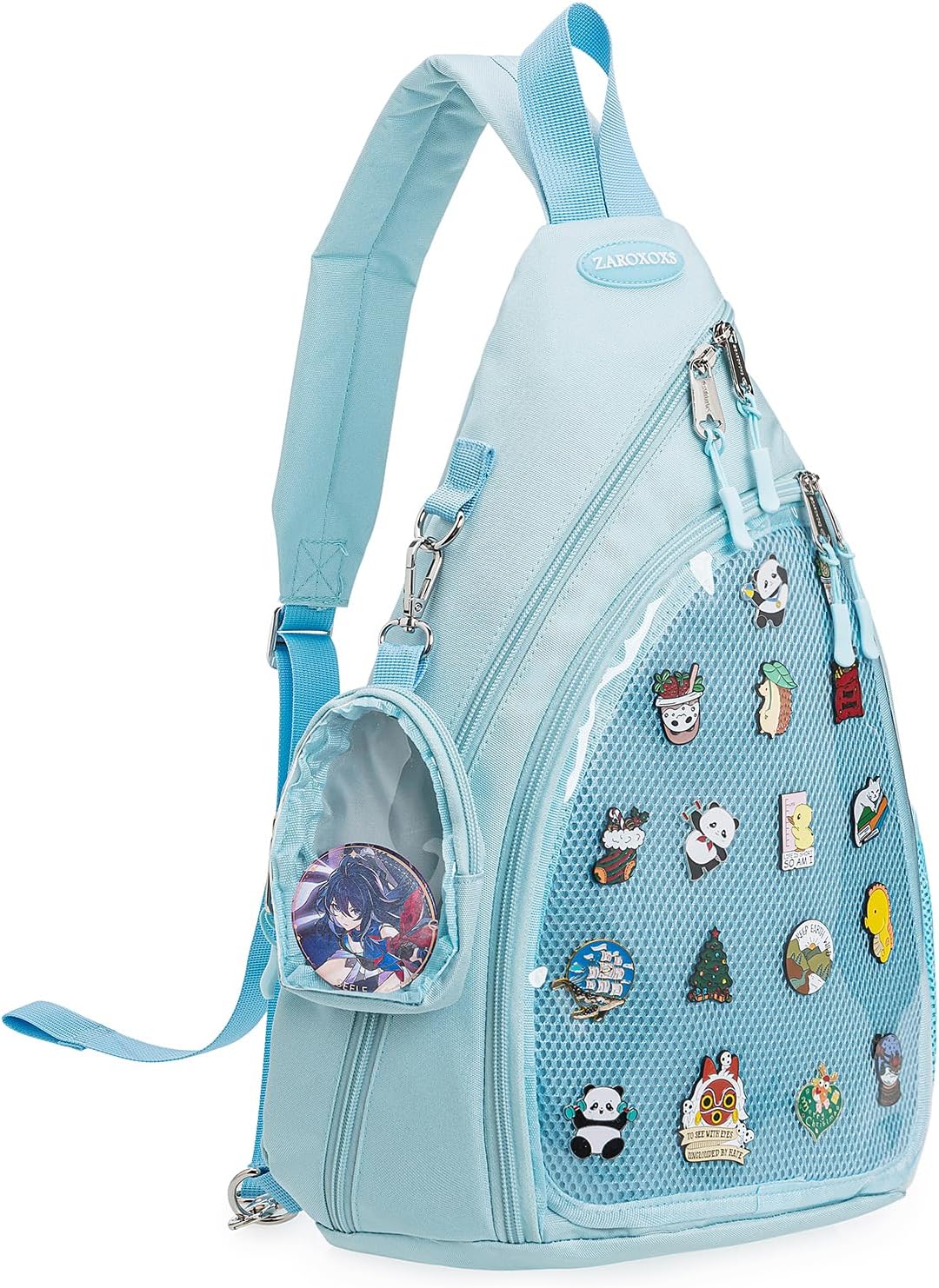 Mens Womens Oxford Ita Bag Pin Display Chest Pack Single Shoulder Bag Sport Backpack Packs Hiking Daypack