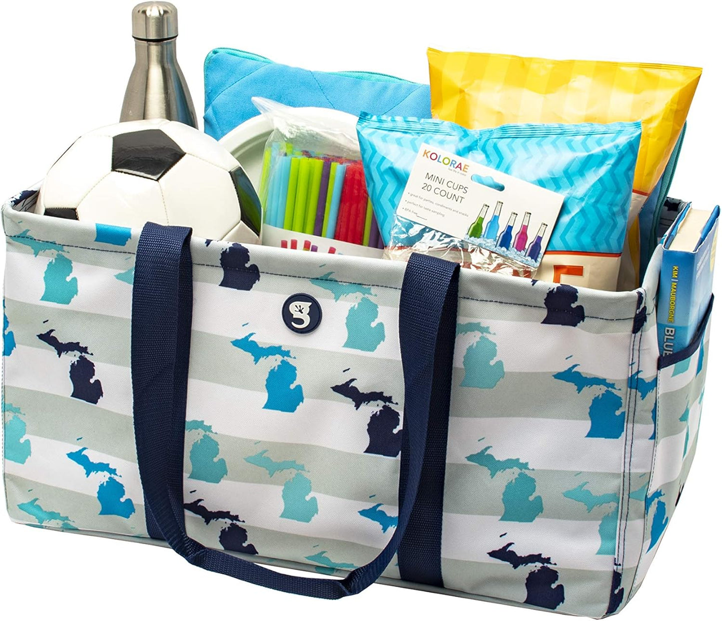 geckobrands Large Utility Tote - Durable Multipurpose Bag for Beach, Travel, Shopping & Outdoor Activities