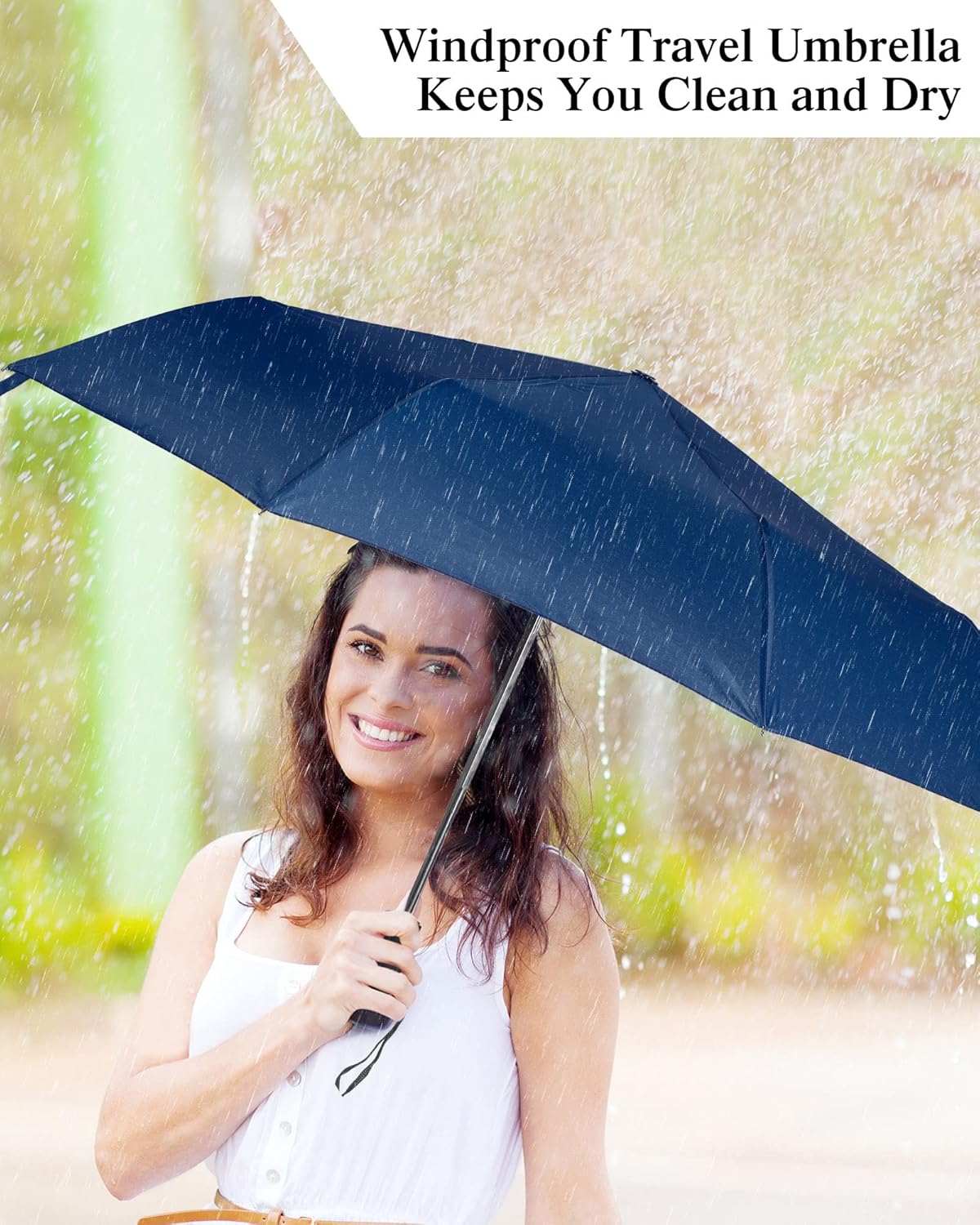 Wesiti 10 Pack Rain Umbrellas Bulk Automatic Open Close Collapsible Umbrella for Men Women