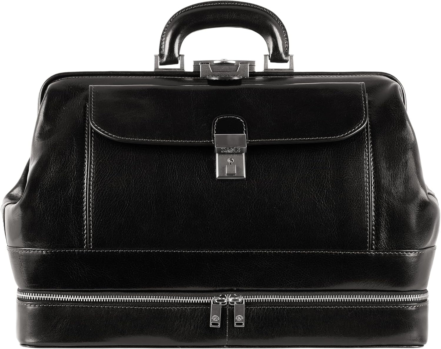 Time Resistance Leather Doctor Bag - Italian Handmade Medical Bag - Vintage Style Handbag - Real Leather Briefcase