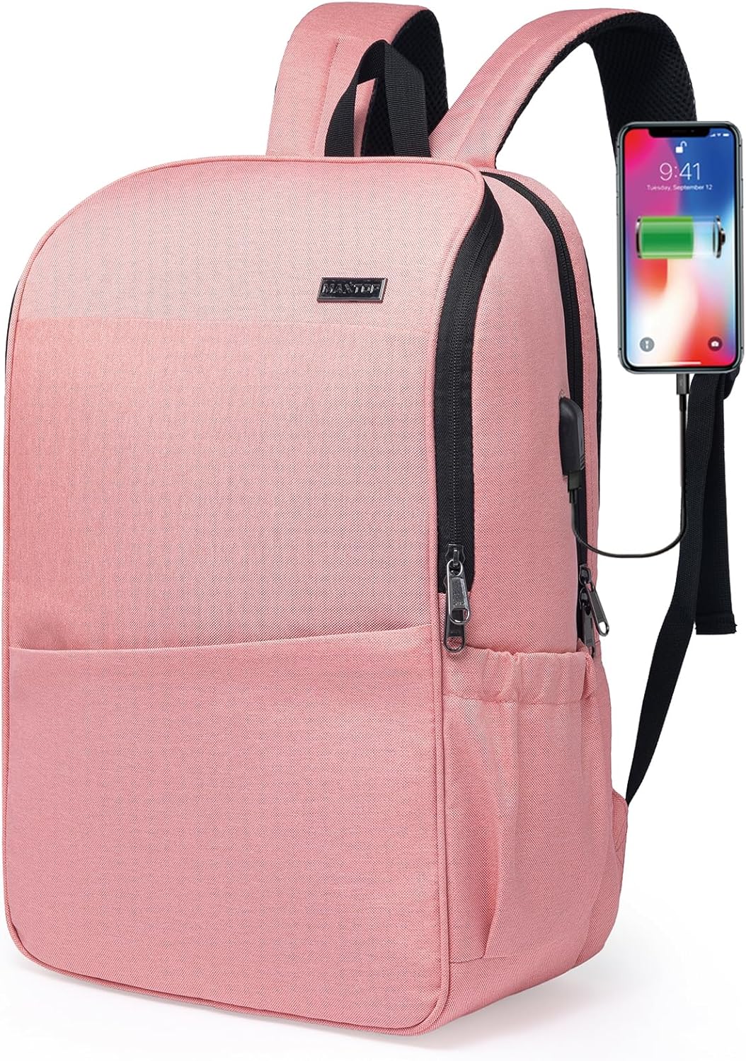 MAXTOP Deep Storage Laptop Backpack with USB Charging Port[Water Resistant] College School Computer Bookbag Fits 17 Inch Laptop
