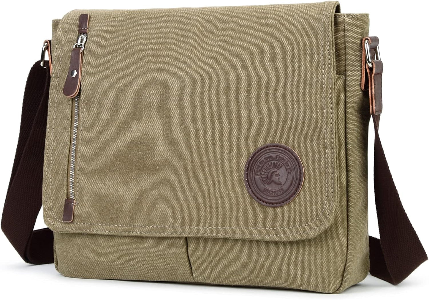 Sechunk Canvas Small Messenger Bag Vintage Shoulder bag Everyday Purse Crossbody bag for men women