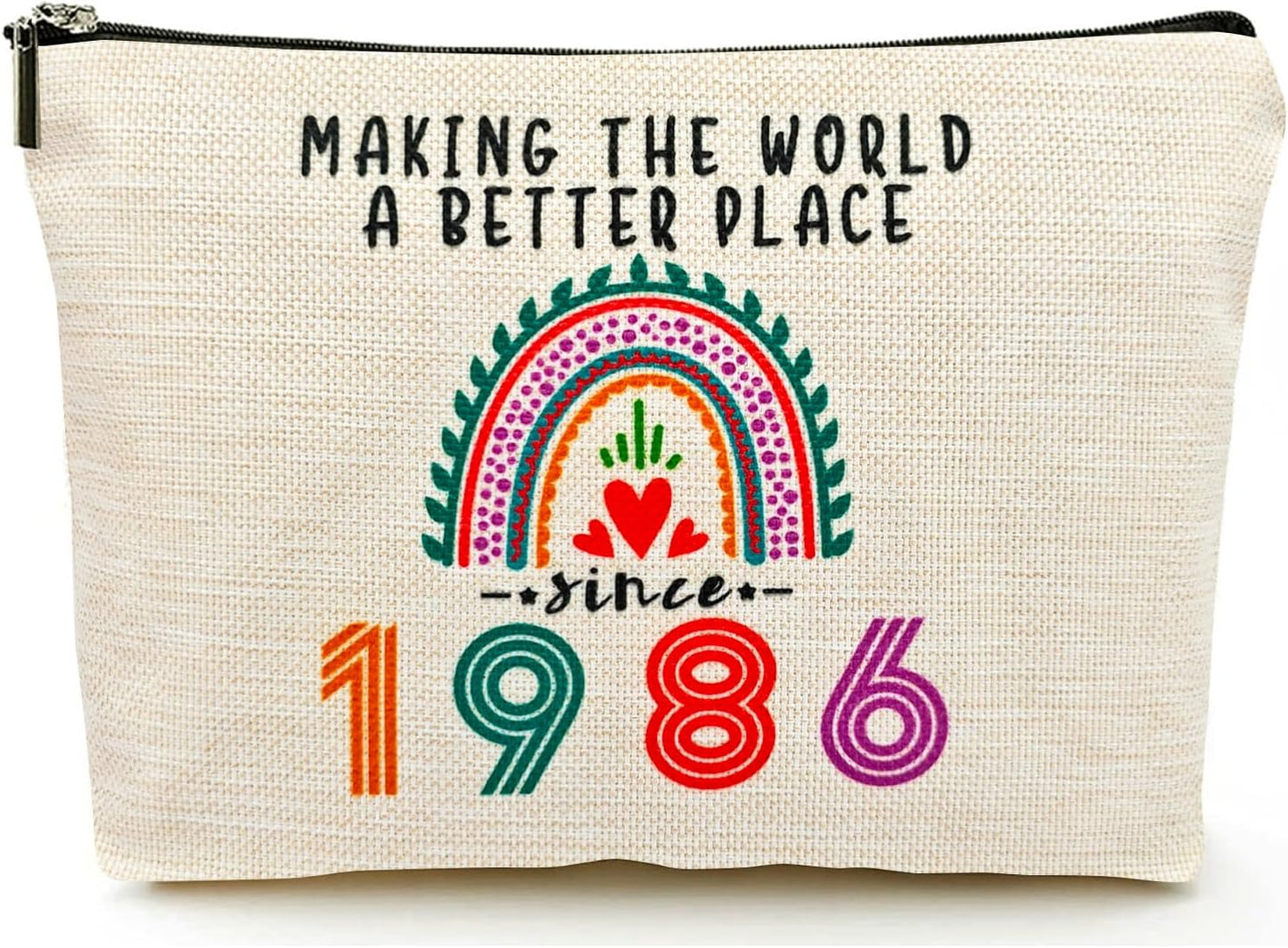39th Birthday Gifts Women Makeup Bag, Happy 39th Birthday Decorations Woman, Best 39 Year Old Gifts Ideas for Her, Mom, Wife, Sister, Mothers Day, 1986 Anniversary Party Favors, Christmas