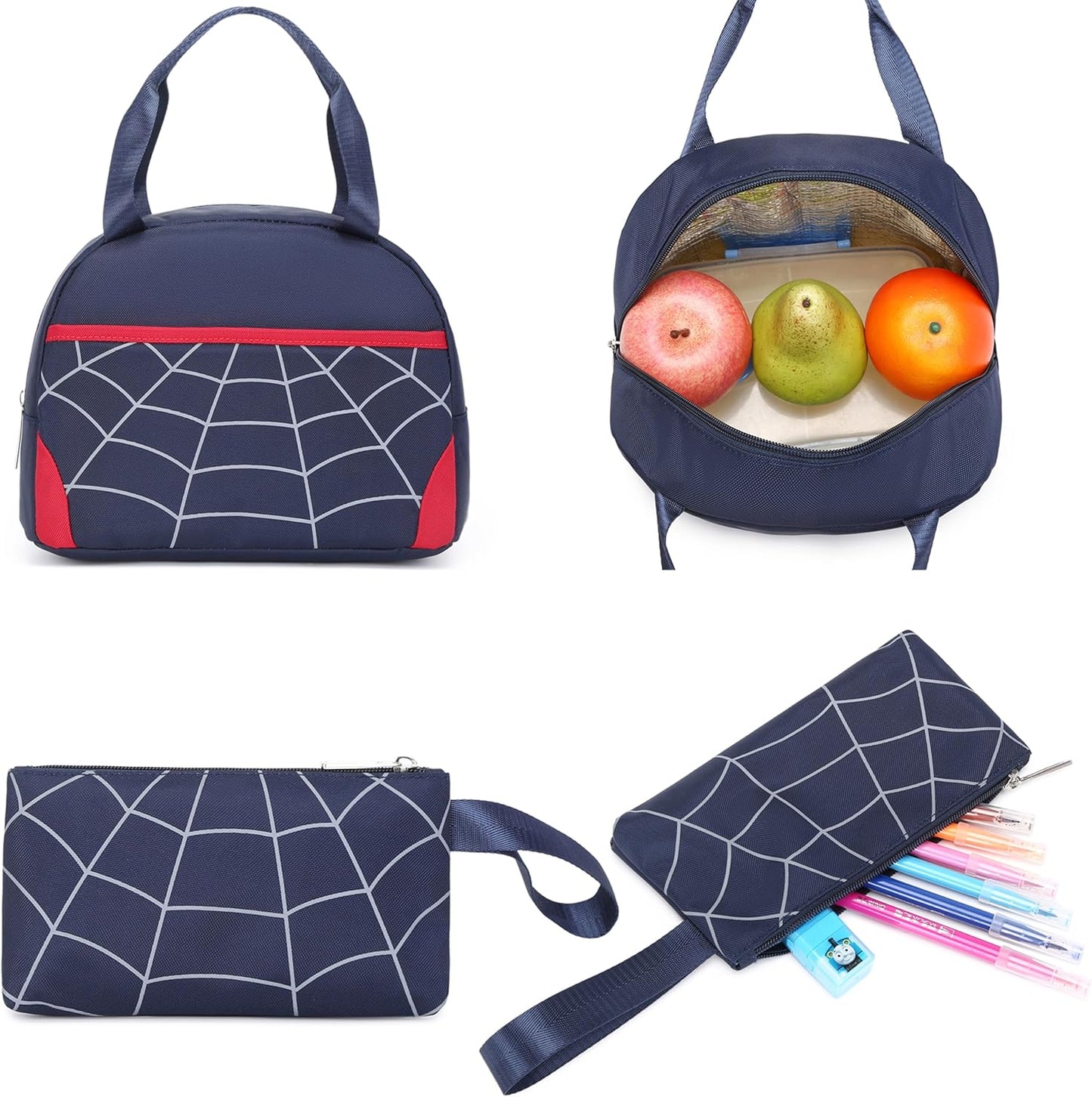 Boys Backpack with Lunch Box Kids Backpack for School Bag for Kids Bookbag Set School Backpacks for Boys (Blue)