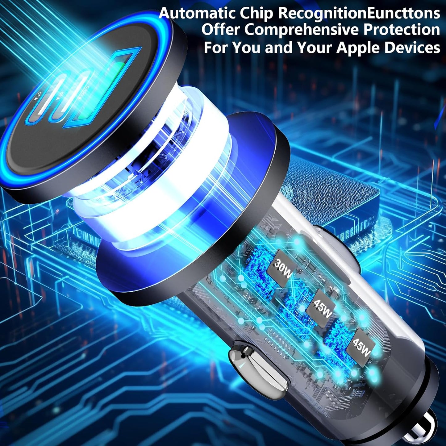 USB C Car Charger, Rombica 2Pack 3-Port 67W Dual PD USB-C&USB-A Car Power Cigarette Lighter USB Charger 3 in 1 PD/QC Type C Fast Car Charge for iPhone 17 17 Pro Max 16 15 14 13 12/Galaxy S25 S24/Pixel