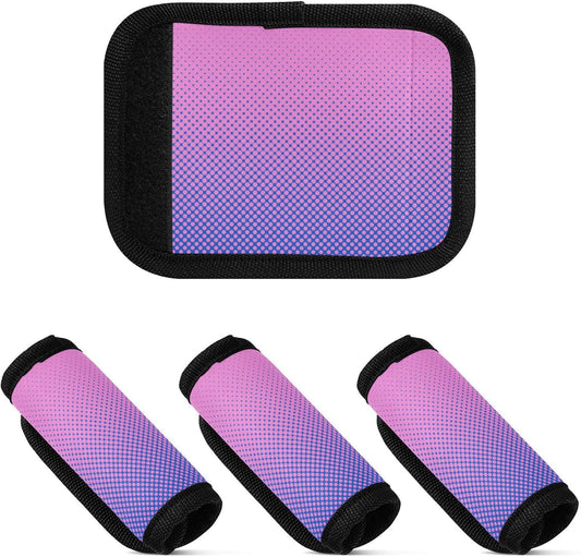 4Pcs Luggage Handle Wrap Suitcase Identifier Handle Covers Tags Soft Travel Bags Luggage Handle Gripper Accessories for Airplane Flying Dot Brightly Colored