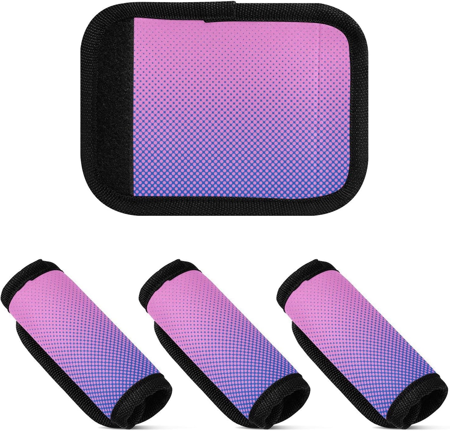 2Pcs Luggage Handle Wrap Suitcase Identifier Handle Covers Tags Soft Travel Bags Luggage Handle Gripper Accessories for Airplane Flying Dot Brightly Colored