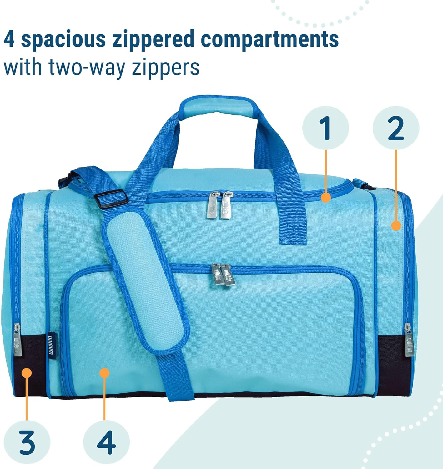 Wildkin Kids Weekender Duffel Bag – Carry-On Size for School, Travel, & Sleepovers