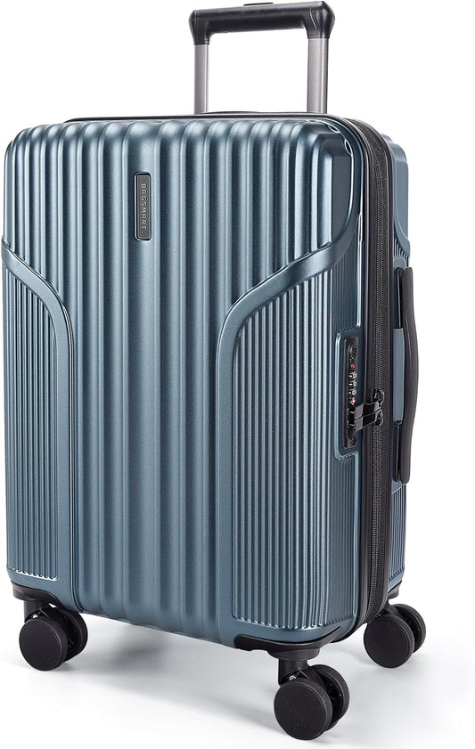 BAGSMART Carry On Luggage 22x14x9 Airline Approved, Lightweight luggage with Spinner Wheels, 20 Inch Expandable Hardside Carry On Suitcase with TSA Lock Rolling Travel suitcase Carry-On, Royal Blue