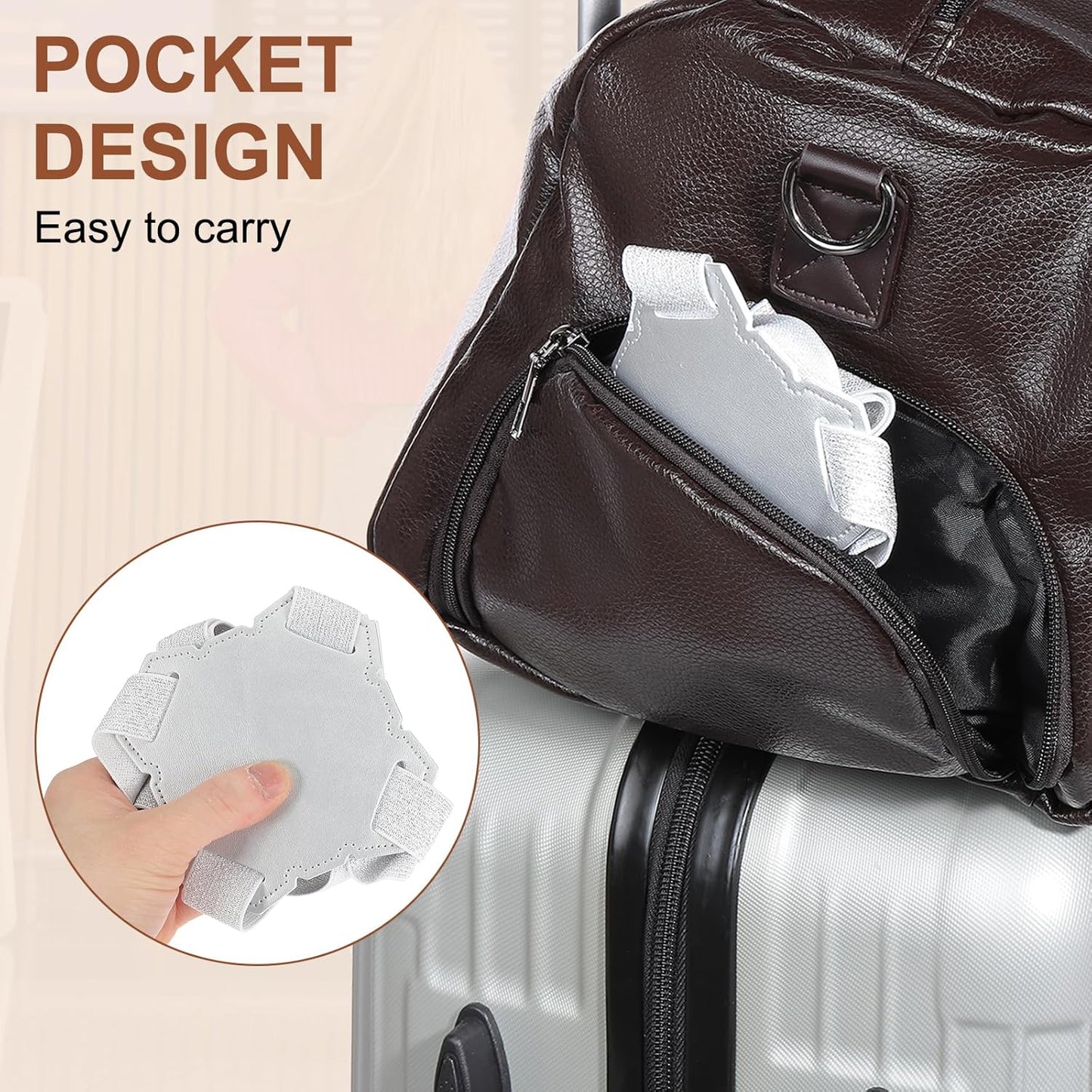 MECCANIXITY Luggage Strap Bag Bungee Elastic Suitcase Adjustable Belt for Suitcases Add A Bag Easy to Travel, Silver