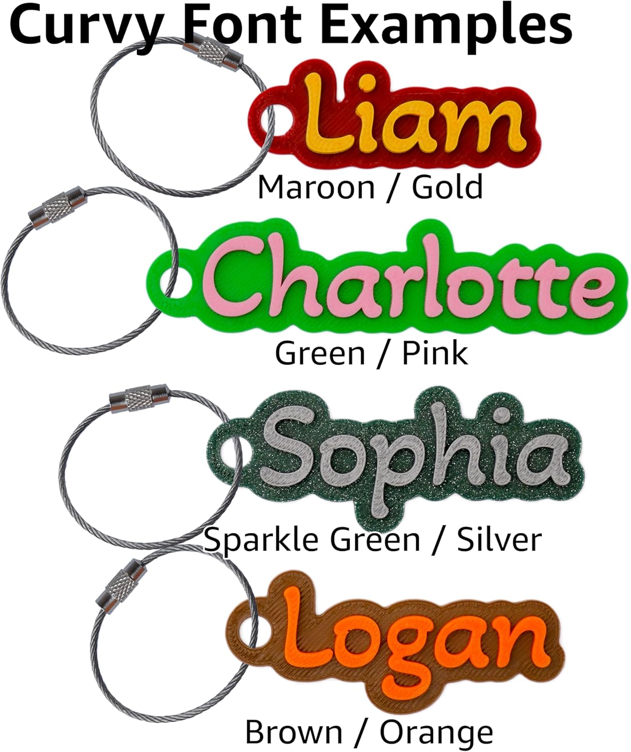 Custom Water Bottle and Bag Name Tag