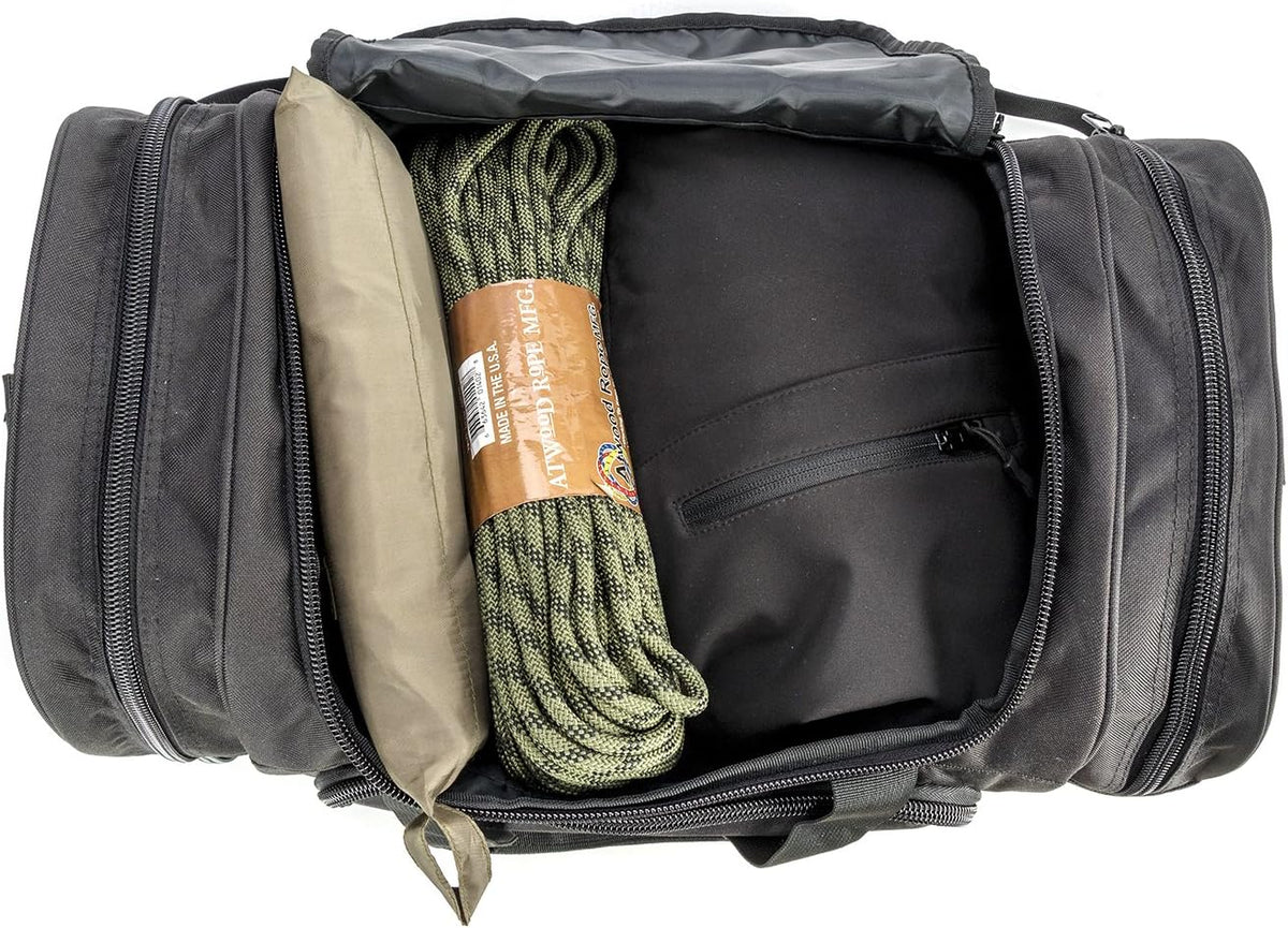 Gym Duffel Bag for Men Sports Duffel Bag with Shoe Compartment (BLACK-Model A)