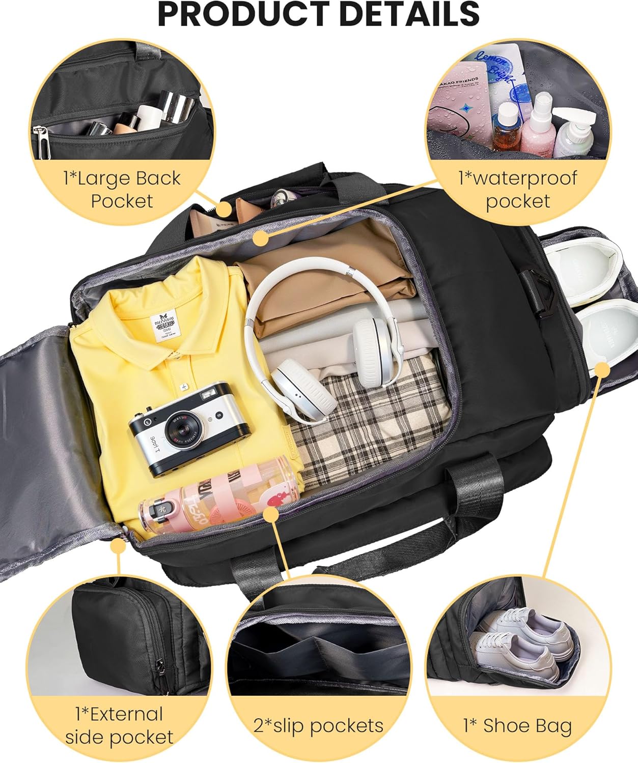 Teenager Girls Boys Gift Ideas, Initial Gym Bags with Shoe Compartment, Dance Bag for Girls, Monogram Kid Overnight Bags, Travel Duffle Tote-Perfect for Ballet Soccer Sport (Letter L)