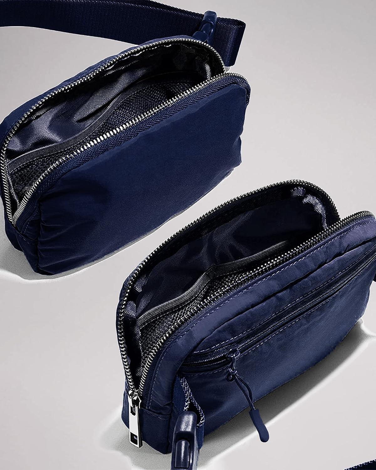Fanny Pack Crossbody Bag Trendy Waterproof Small Cross Body Purse for Women Men Fashion Waist Packs Mini Belt Pouch Chest Bum Hip Bag Lulu Dupes for Travel Vacation Running True Navy