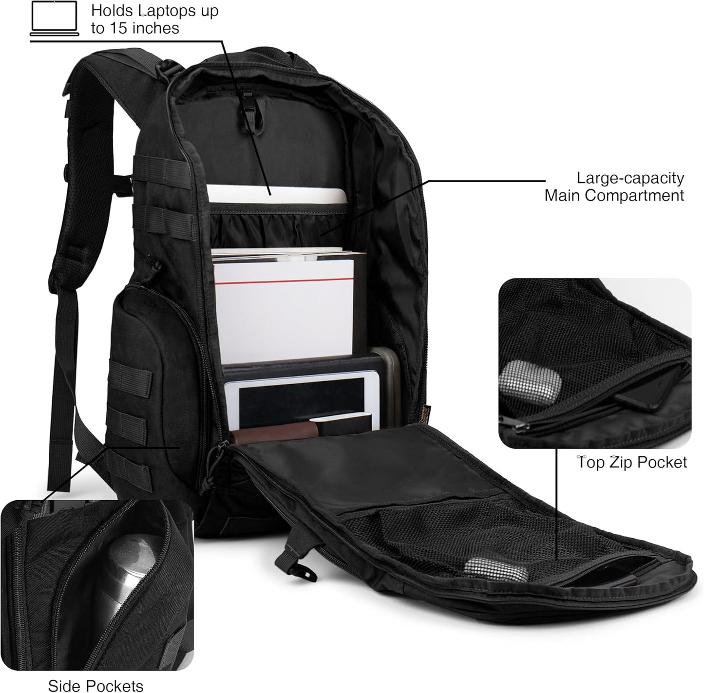 Mardingtop 30L Casual Backpack for Men and Women, Commuter Backpack for Daily Work, Travel