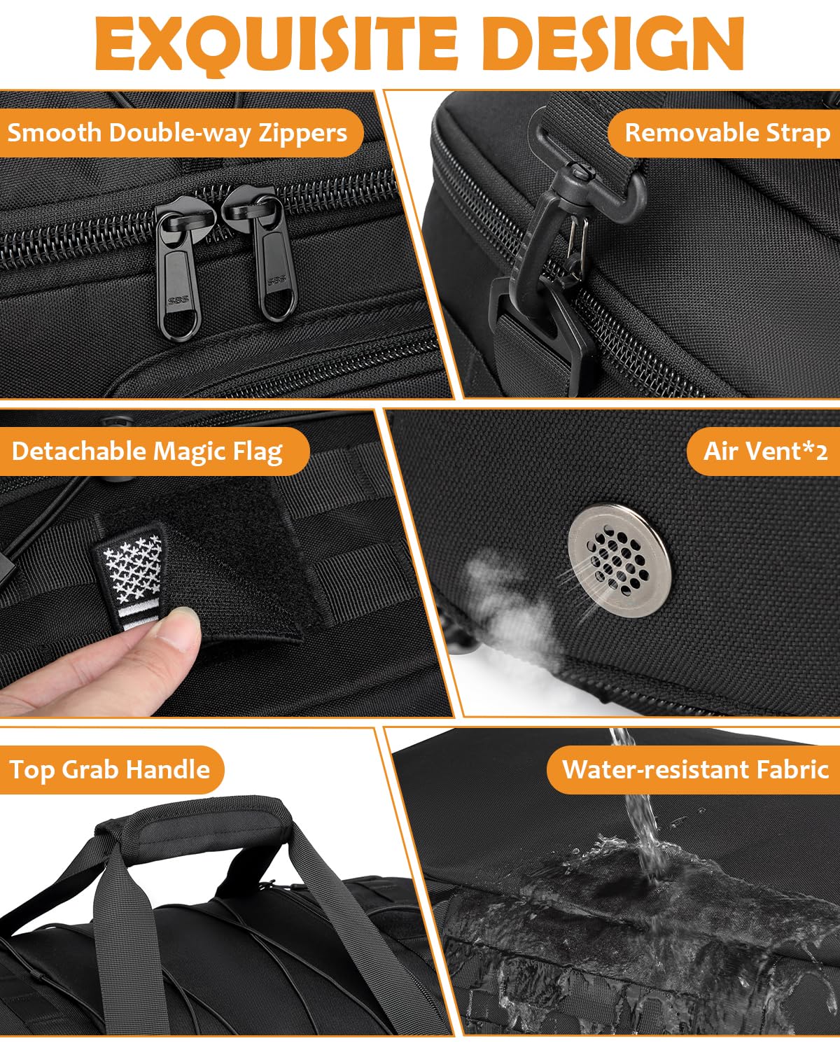 65L Large Travel Duffle Bag for Men, 3-in-1 Convertible Backpack and Gym Bag with Shoe Compartment