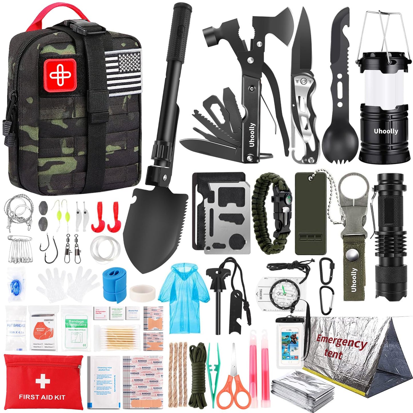 Survival Kit, Gifts for Men Women Teen Boys, 252 pcs Survival Gear and Equipment Mini First Aid Kit
