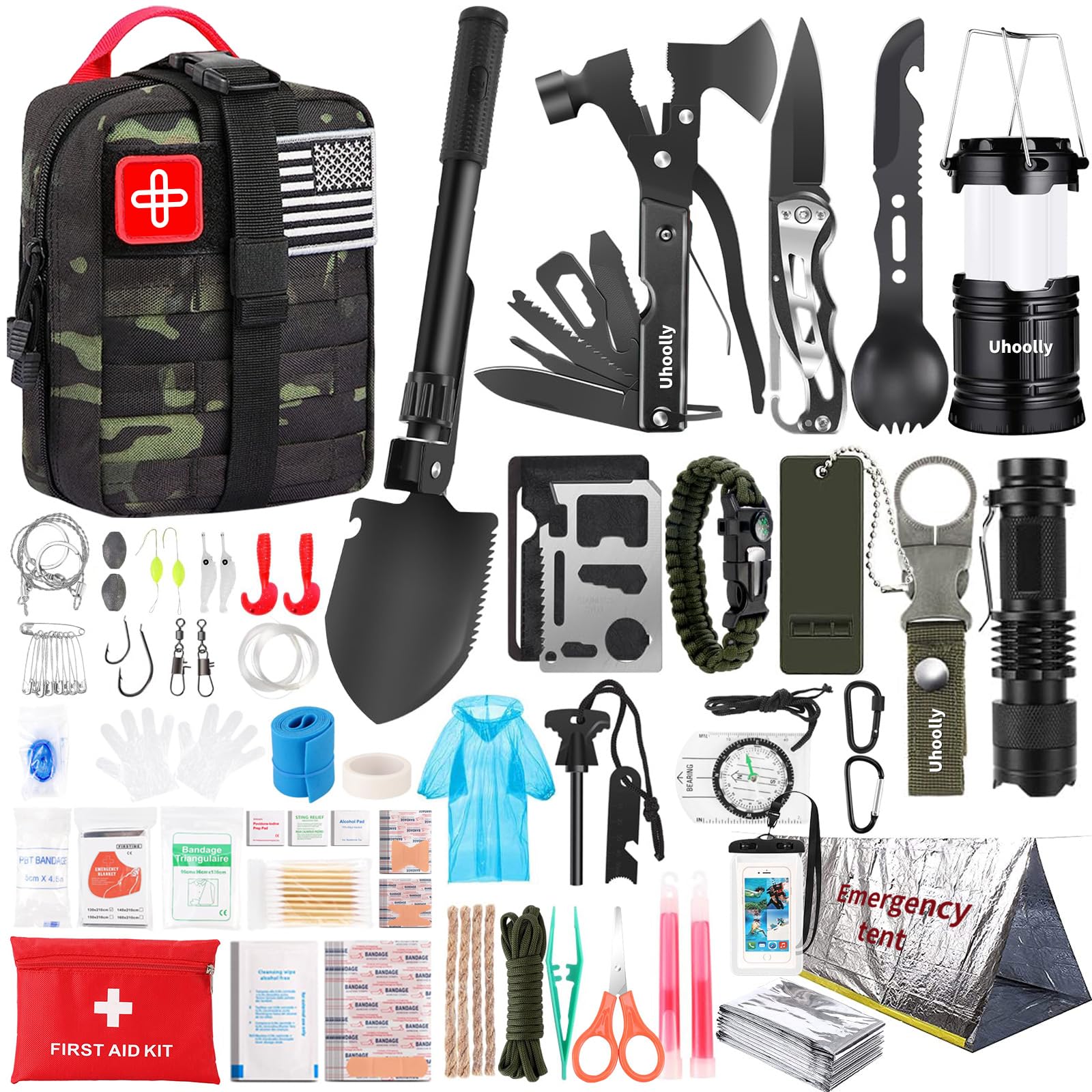 Survival Kit, Gifts for Men Women Teen Boys, 252 pcs Survival Gear and Equipment Mini First Aid Kit