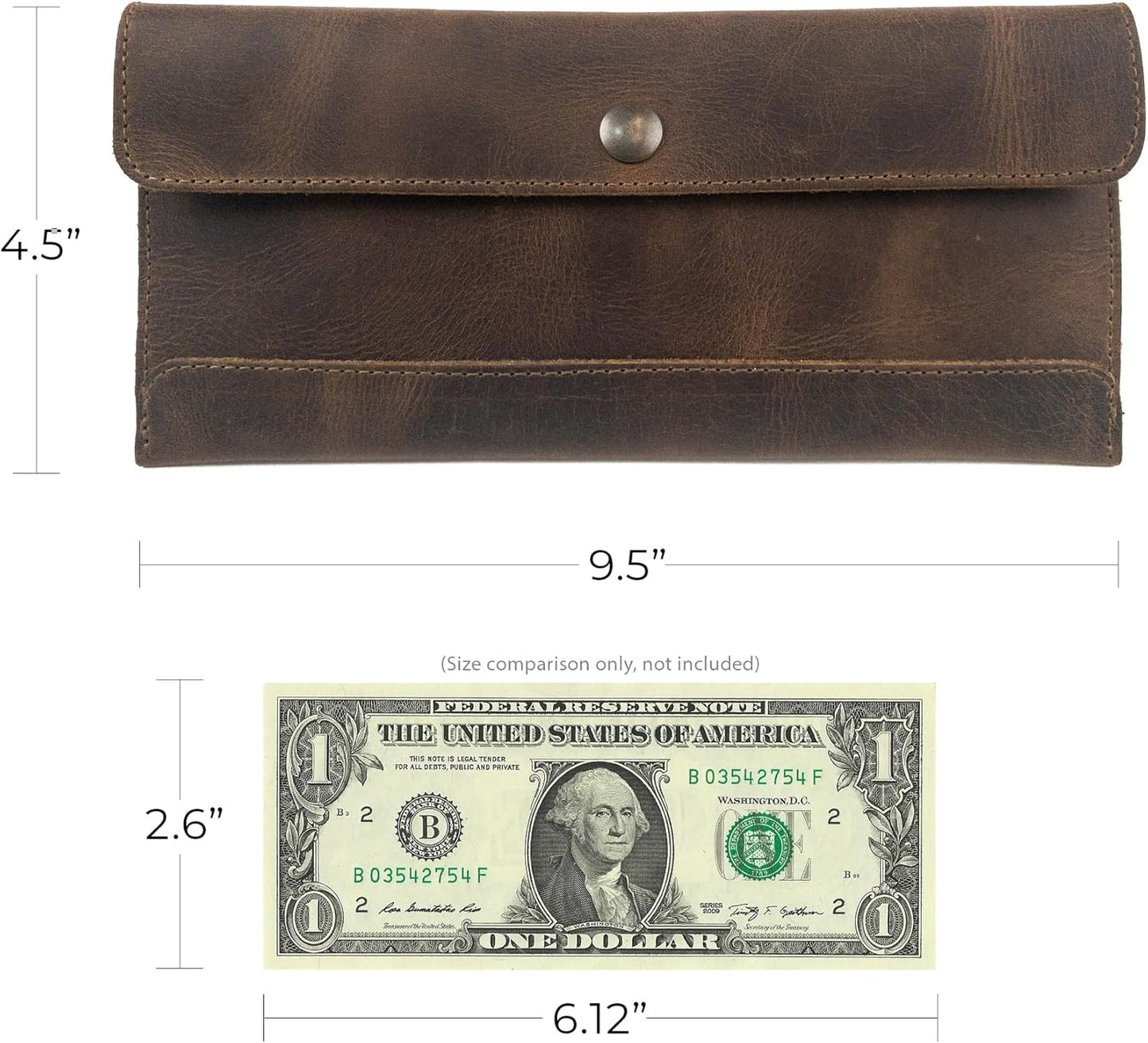 Hide & Drink, Travel Wallet Handmade from Full Grain Leather (Bourbon Brown)