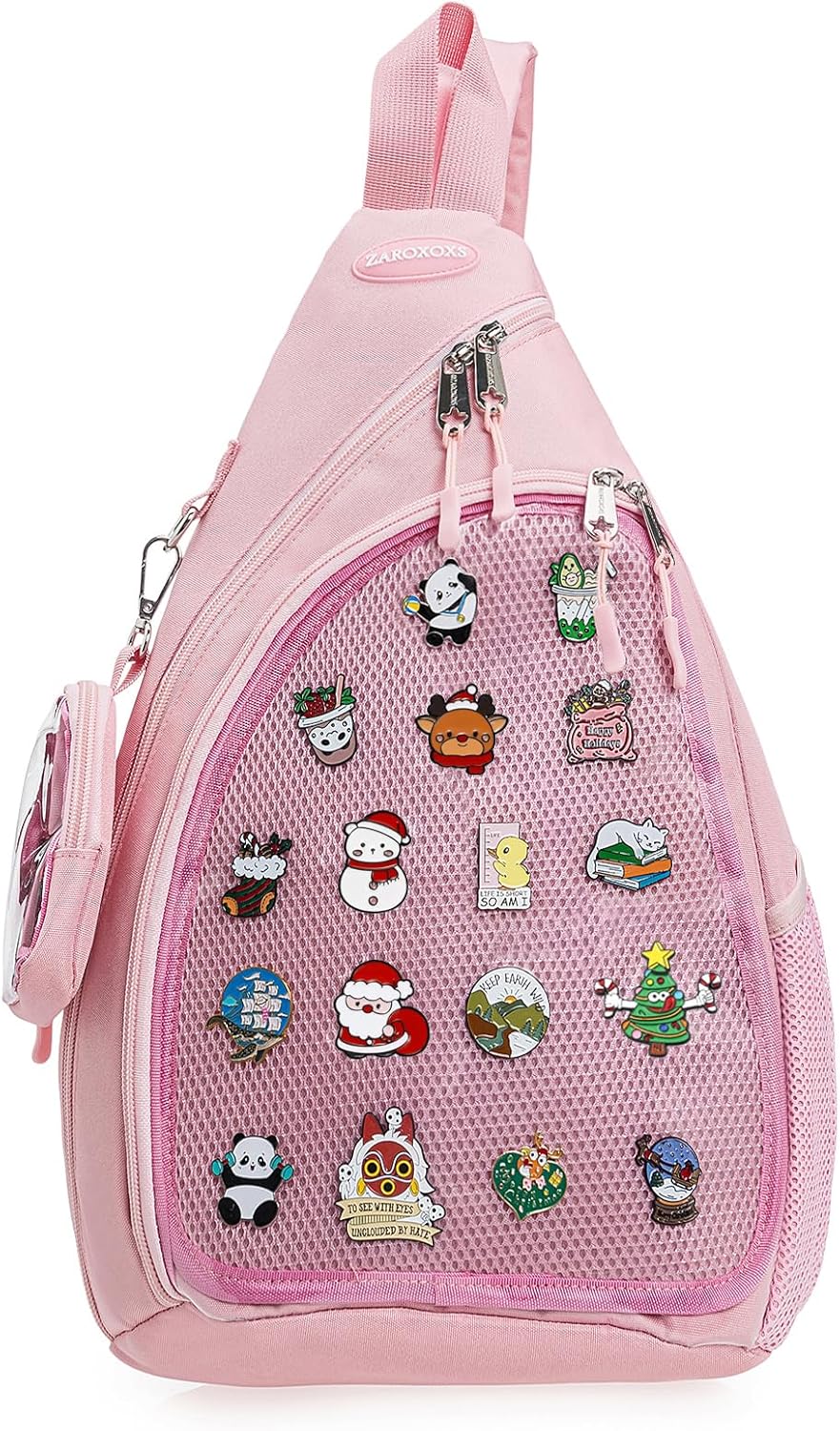 Mens Womens Oxford Ita Bag Pin Display Chest Pack Single Shoulder Bag Sport Backpack Packs Hiking Daypack