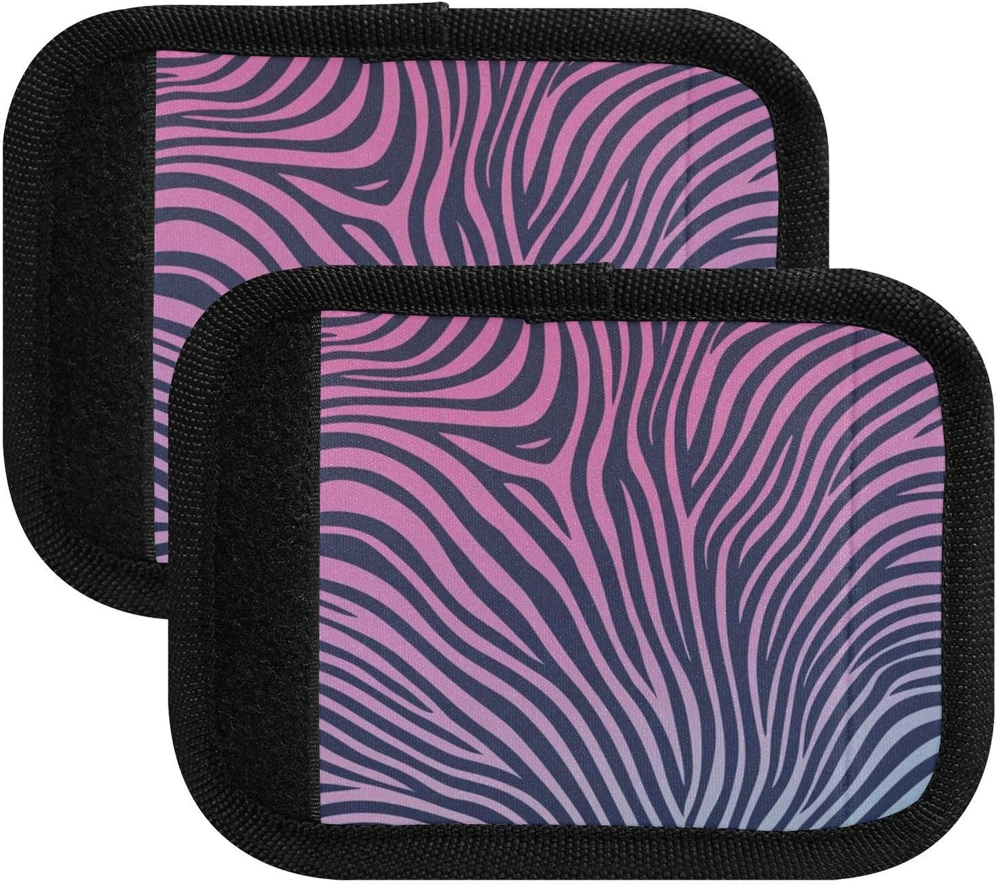 Wavy Stripes Purple Blue 2 Pack Luggage Handle Wraps Covers for Suitcase Identifiers Bag Tags Travel Accessories