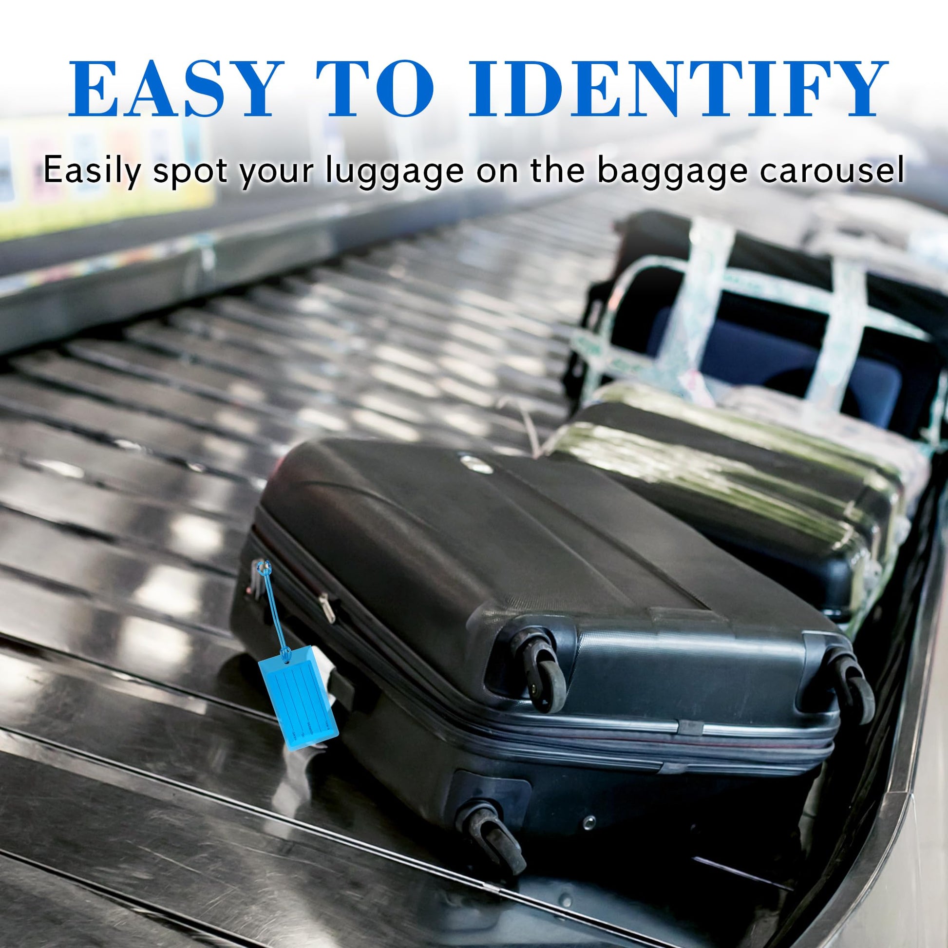 10 Pack Luggage Tags for Suitcases, Airplane Travel Essentials