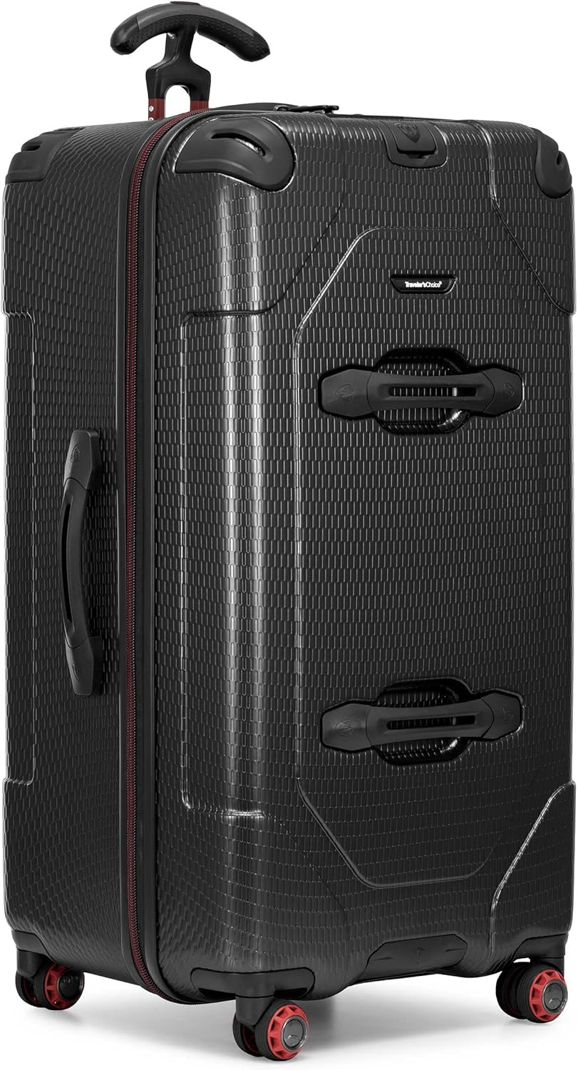 Traveler's Choice Maxporter II Hardside Spinner, TSA Lock, Black, 30" Trunk Luggage