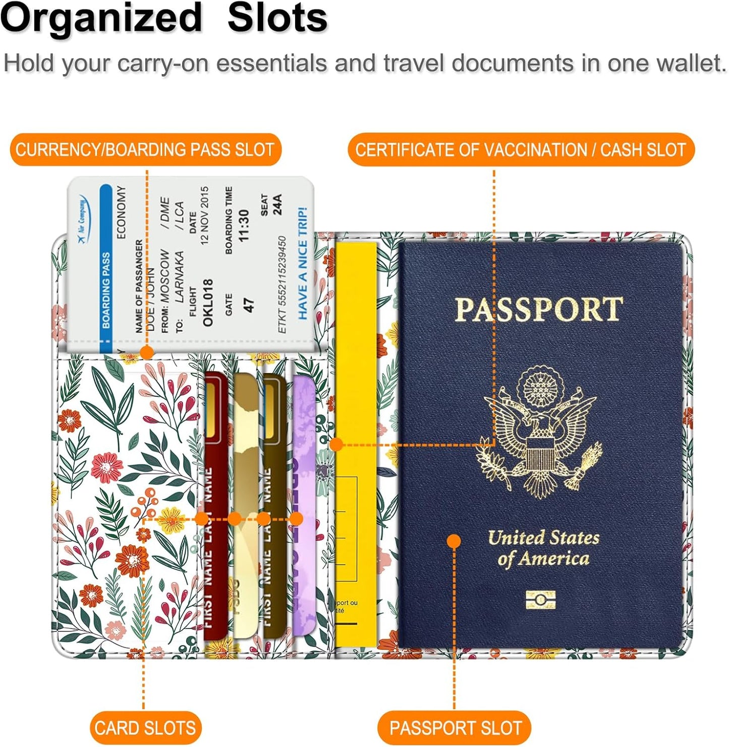 FINTIE Passport Holder, Slim Travel Wallet RFID Blocking Card Case Cover Passport Cover Protector Essentials with Credit Card Slots for Women/Men