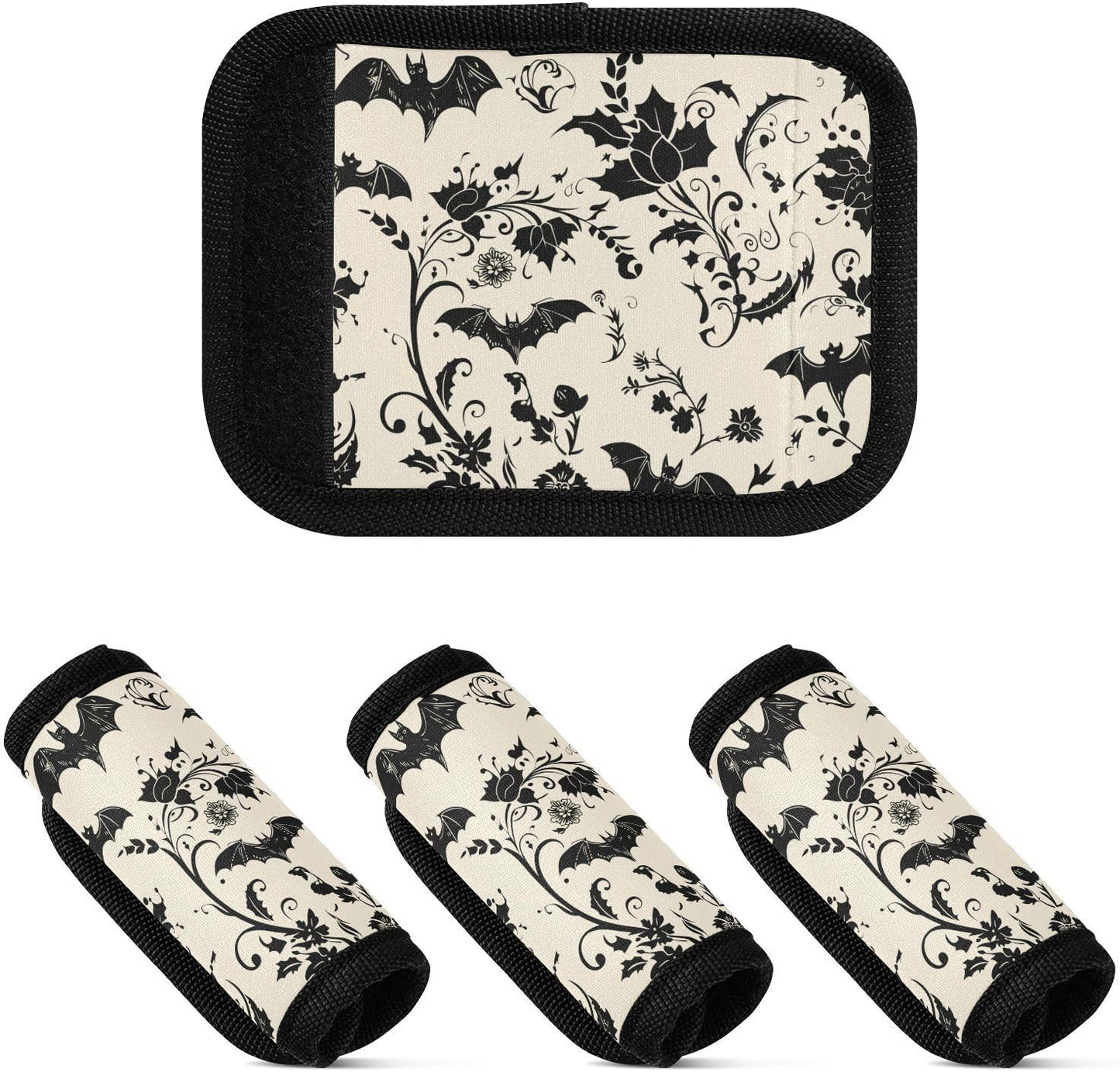 Goth Bats 2 Pack Luggage Handle Wrap for Suitcase Luggage Identifier Travel Tags Handle Protection Sleeve Cover