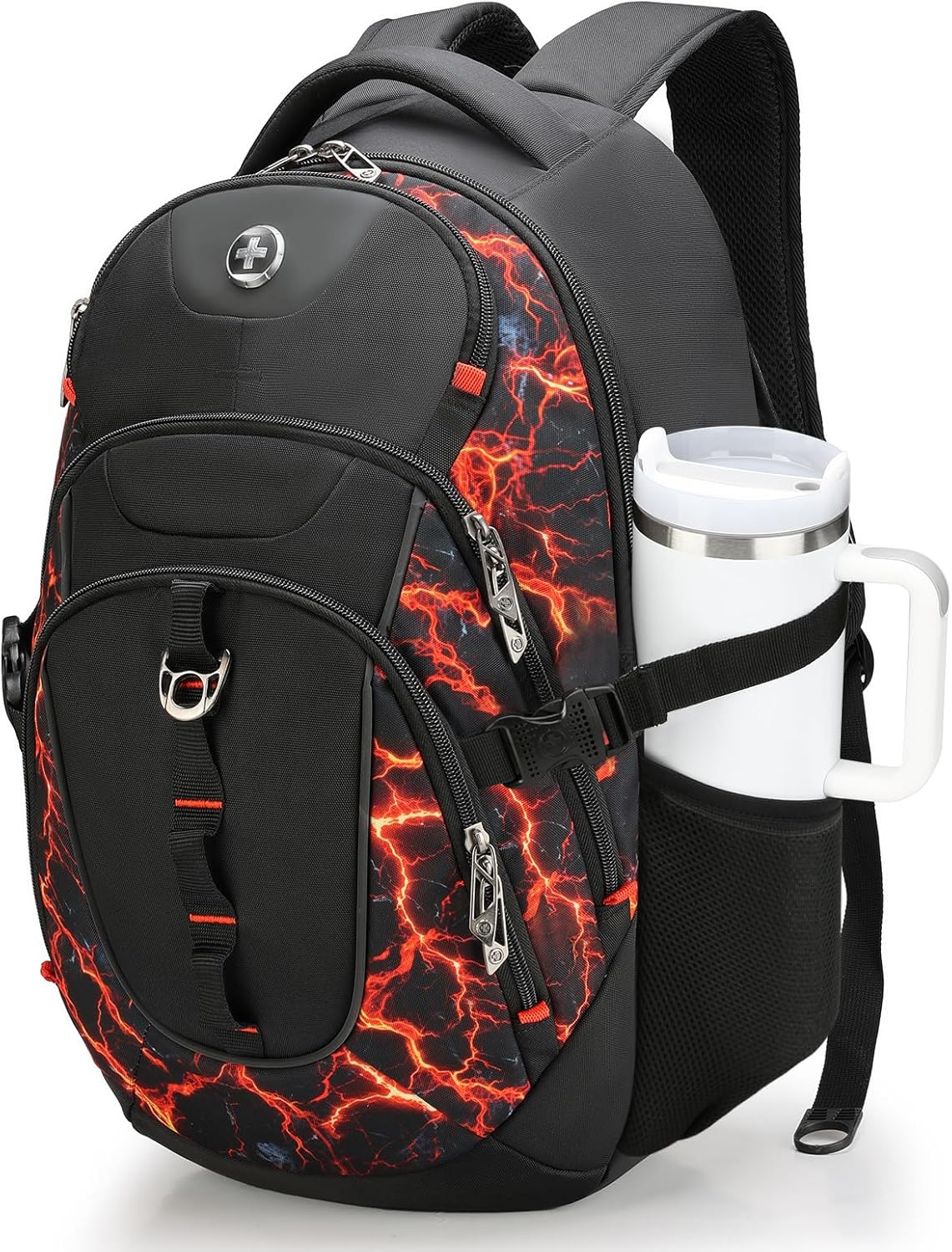 Swissdigital Laptop Backpack with USB Charging Port, Travel Backpack Fits 15.6 inches Computer, 31L
