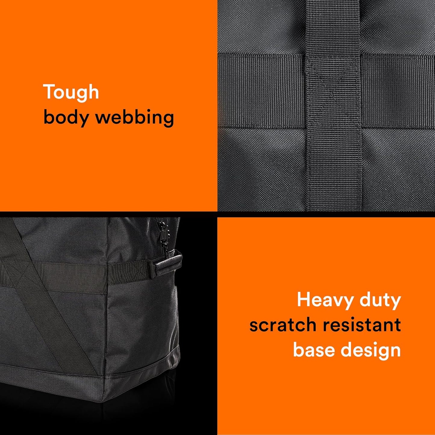 Fitdom 123L 42" Heavy Duty Extra Large Duffle with Upgrade Zipper, Durable & Water Resistant.