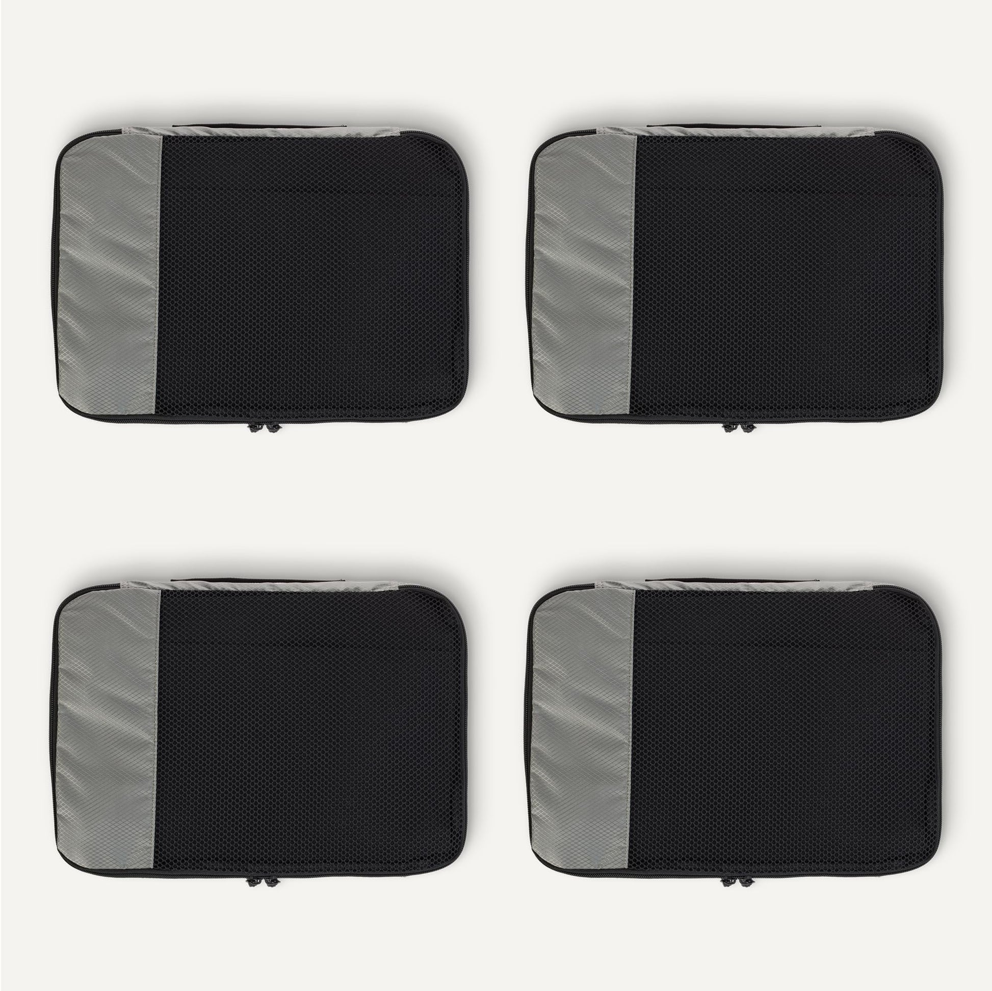Amazon Essentials 4-Piece Packing Cubes Travel Accessories Set, Space-Saving Luggage Organizer with