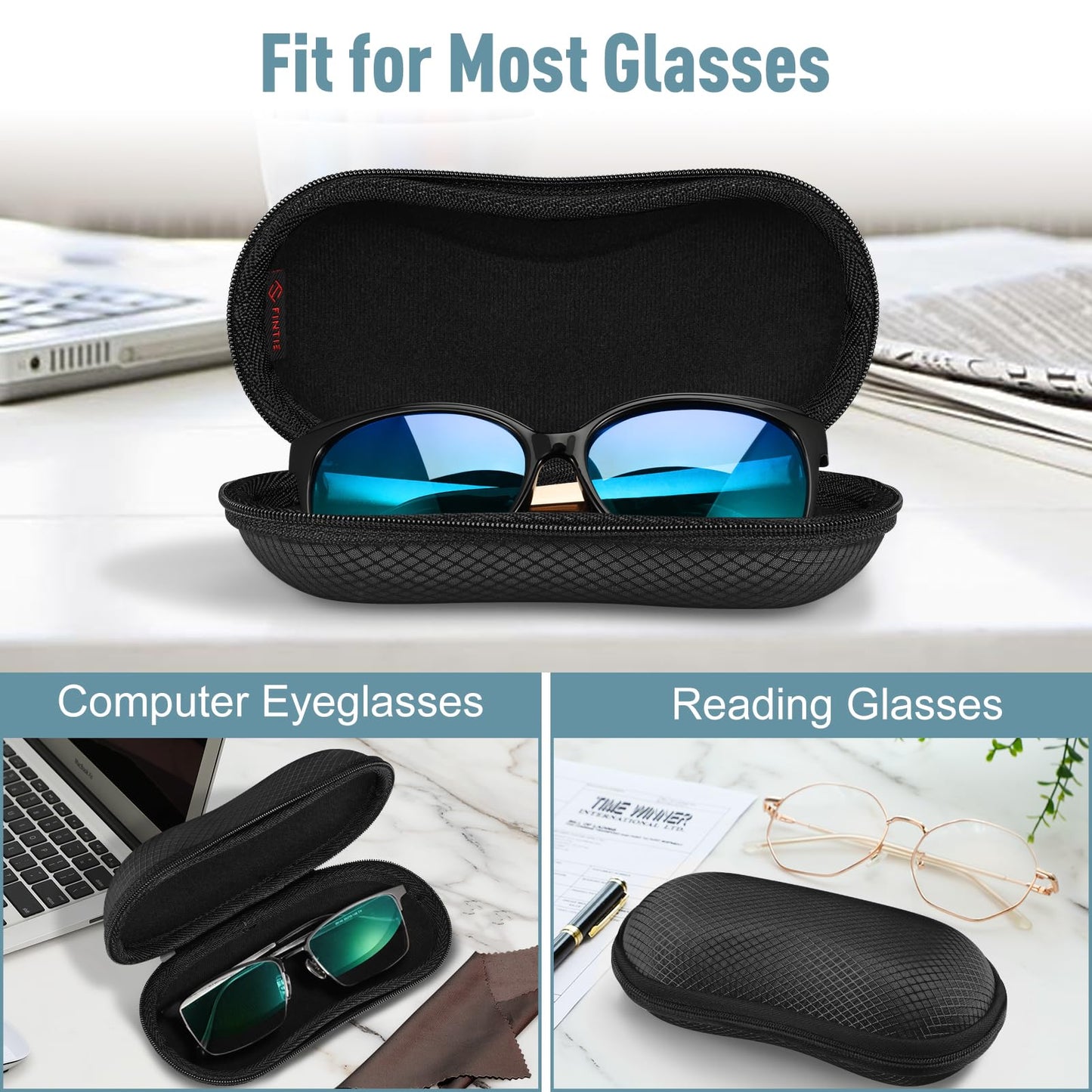 FINTIE Sunglasses Case, Hard EVA Shell Shockproof Sport Glasses Case with Metal Carabiner Travel