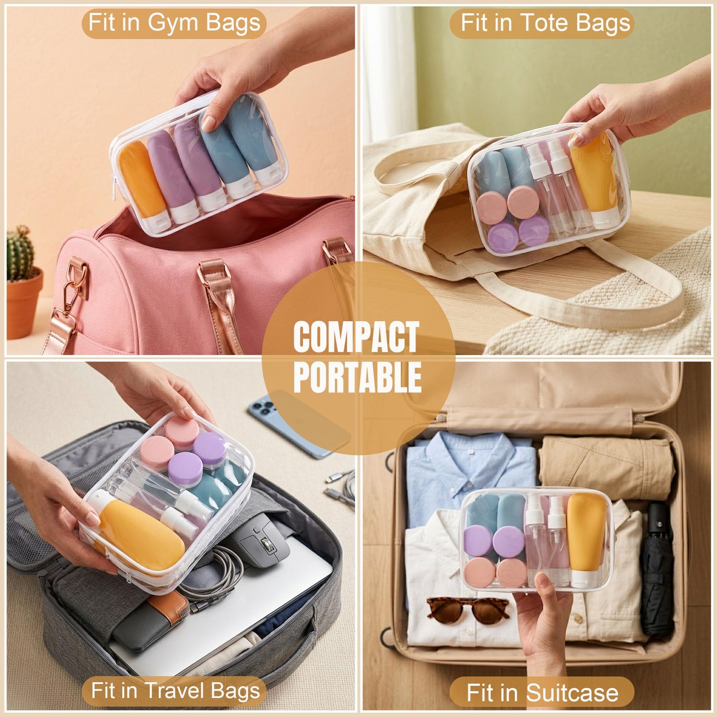 DEWSENSI 20 Pack Travel Bottles Set for Toiletries
