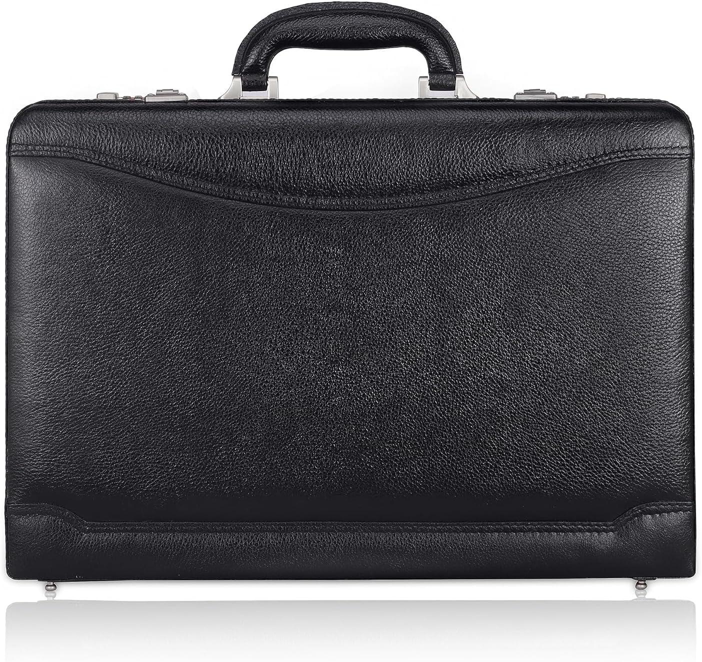 Full Grain Leather Briefcase Attache Case For Unisex Size L18 * W5 * H12 Inches Expandable Briefcase Bag