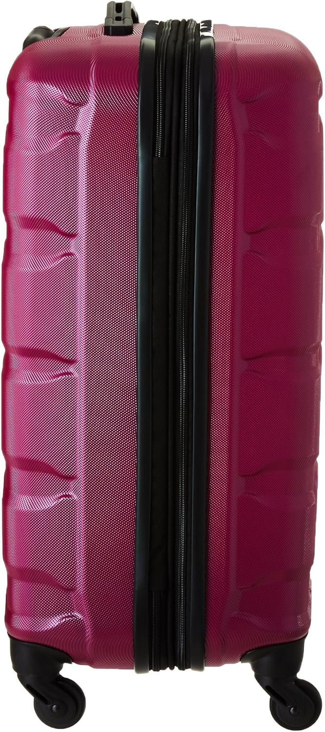 Samsonite Omni PC Hardside Expandable Luggage with Spinner Wheels, Radiant Pink, Checked-Medium 24-Inch