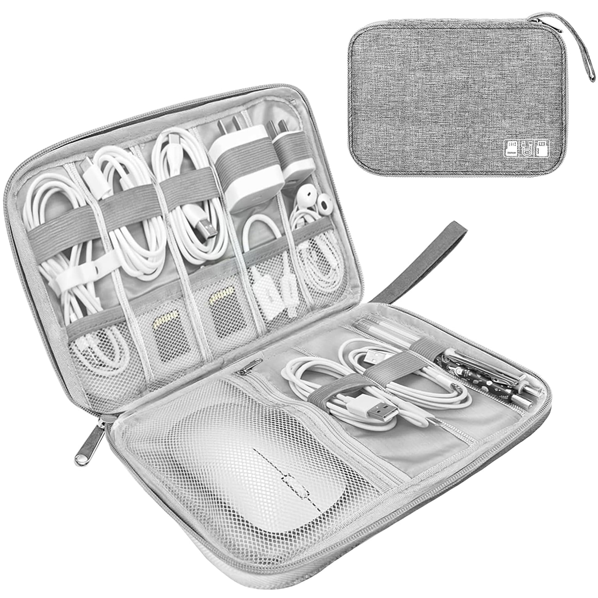 Lcsmaokin Electronics Organizer Travel Case,Electronic Accessories Storage Bag,Portable Waterproof