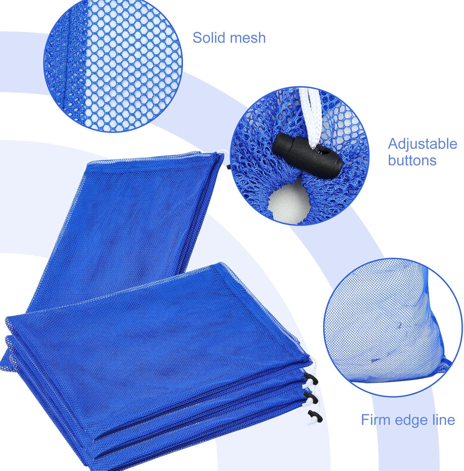 Berlune 30 Pack 24 x 36 Inches Large Mesh Bags for Laundry, Wash bags, Sturdy Mesh Material Closed