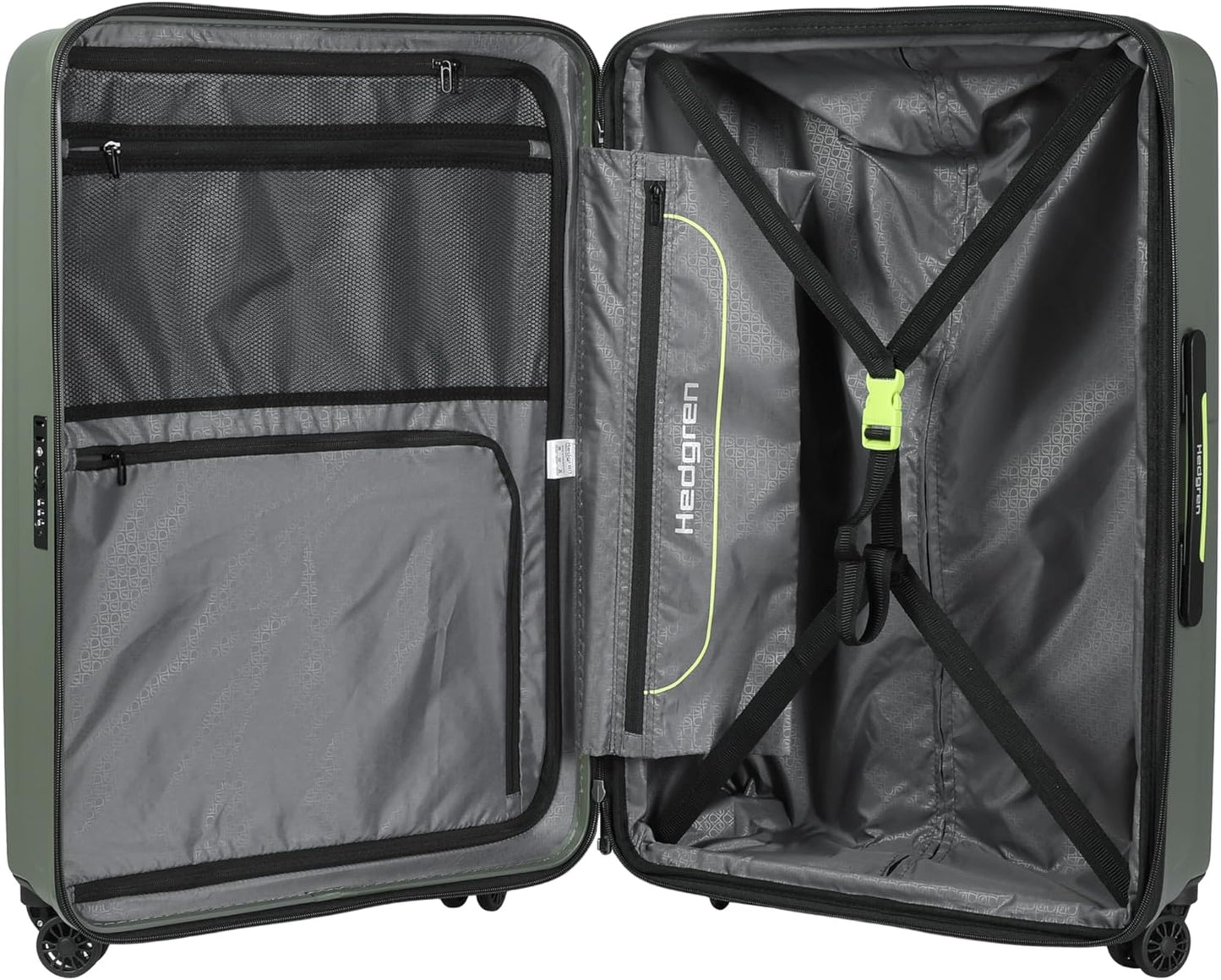 Hedgren, Unisex, Grip Large Expandable Luggage, Olive, One Size