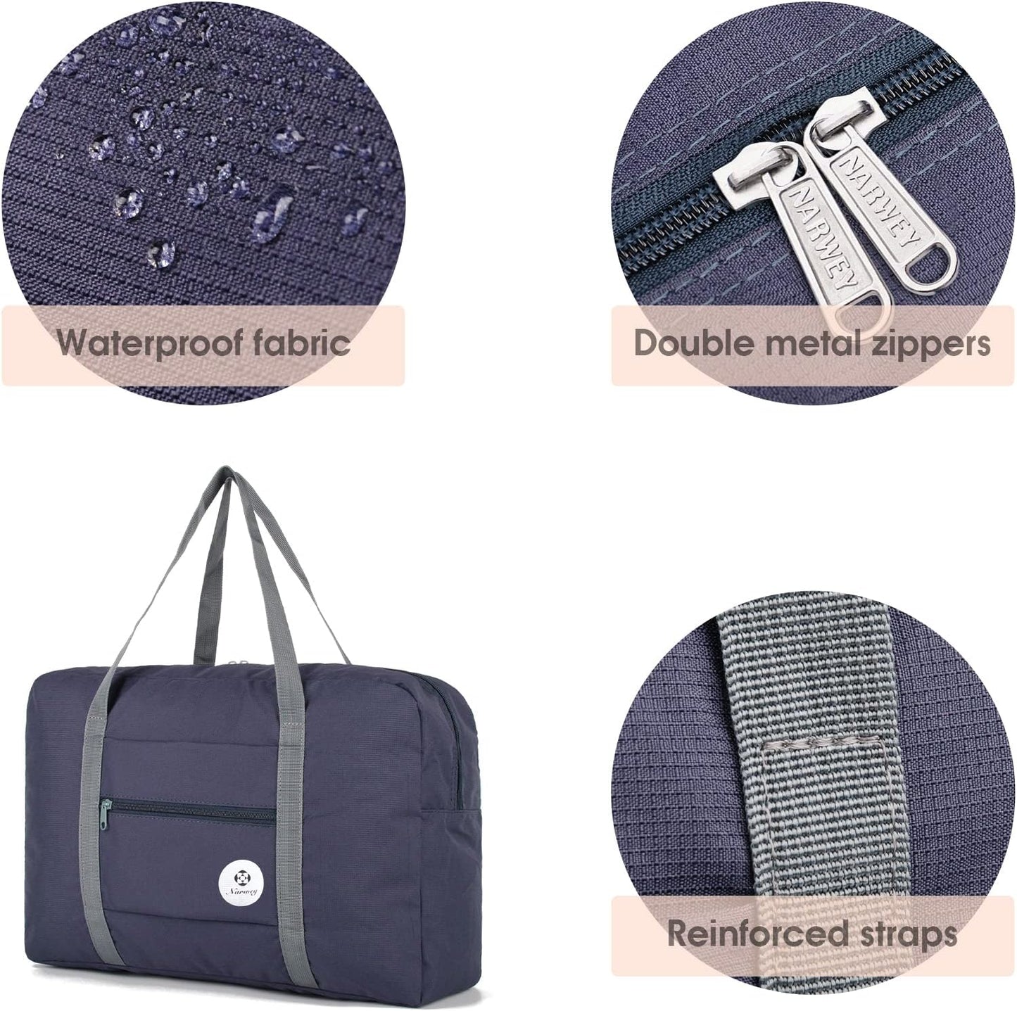 For Spirit Airlines Personal Item Bag 18x14x8 Foldable Travel Duffel Bag Tote Carry on Luggage Duffle Overnight for Women and Men