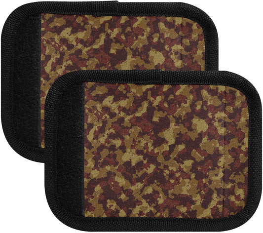 Camouflage Dark Brown 4 Pack Luggage Handle Wraps Covers for Suitcase Identifiers Bag Tags Travel Accessories