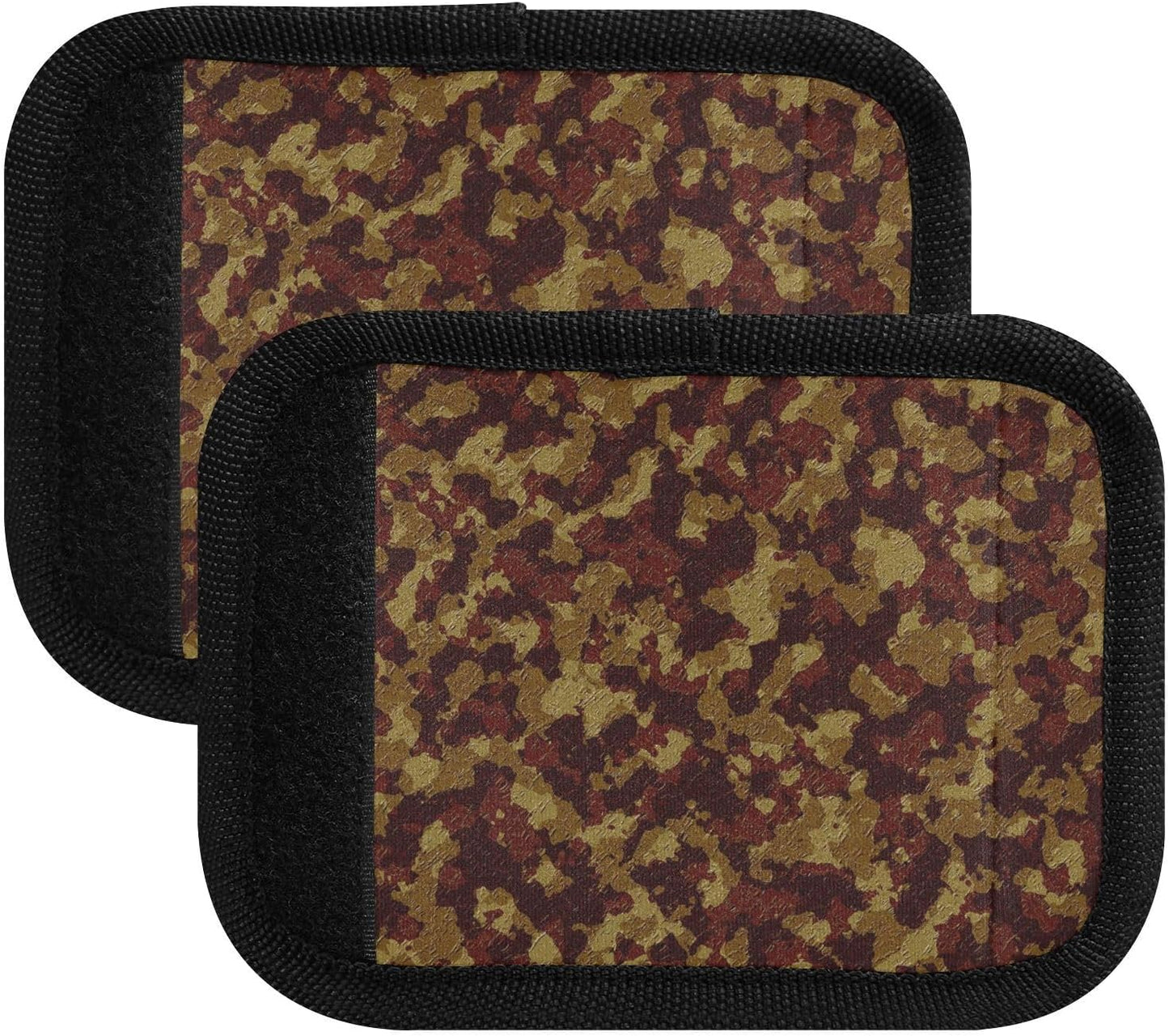 Camouflage Dark Brown 2 Pack Luggage Handle Wraps Covers for Suitcase Identifiers Bag Tags Travel Accessories