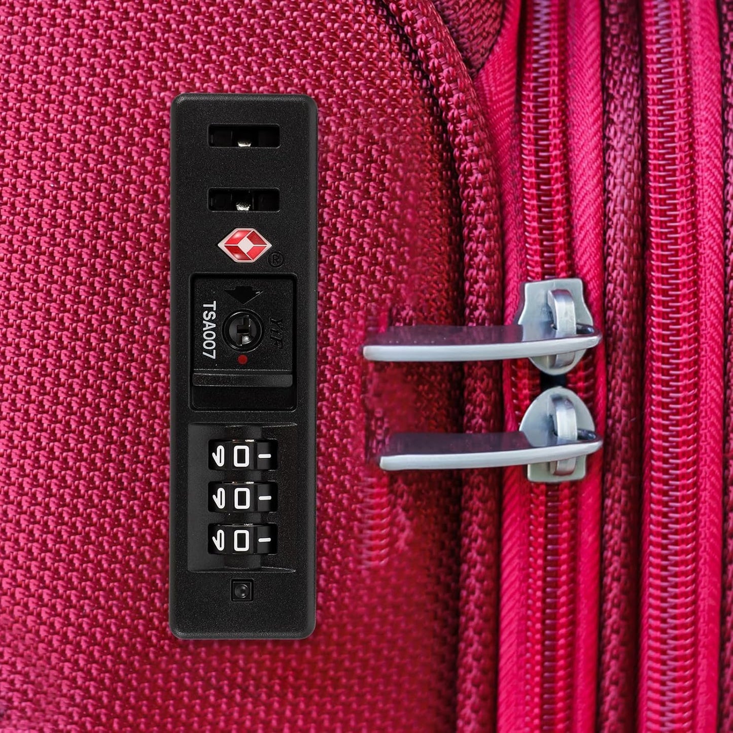 iplusmile Portable TSA Customs Code Lock - 3 Digits Self-Setting Combination Zipper Security Lock for Travel Luggage Essentials - Flush Mount for ABS/PC Hard Case