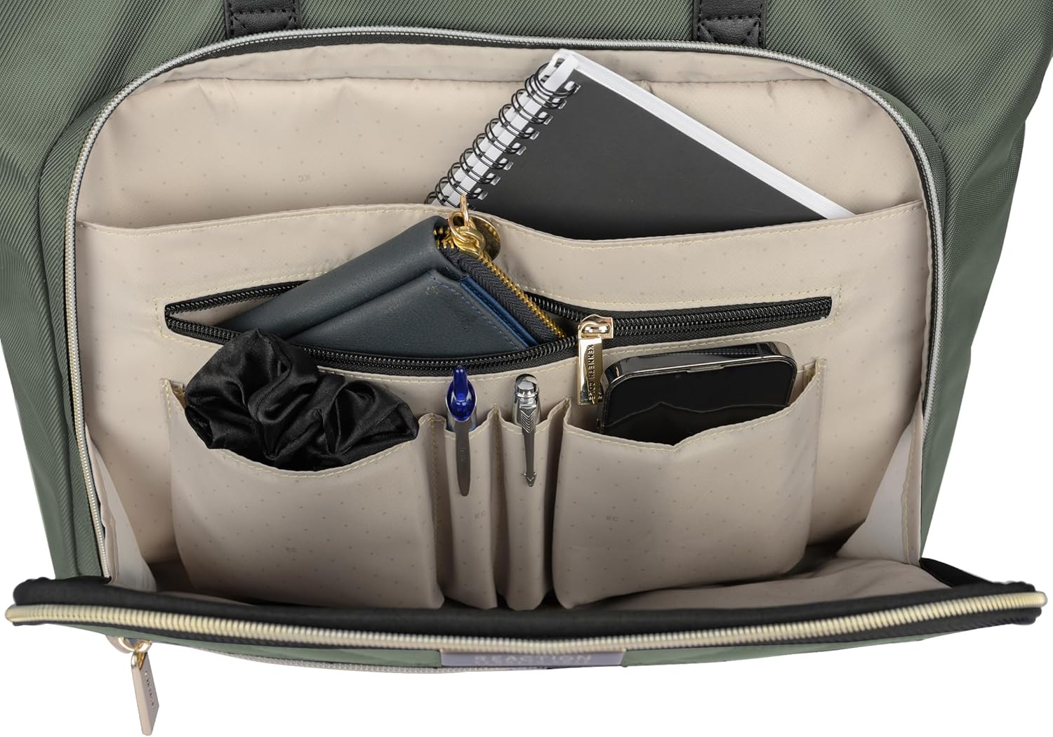 Kenneth Cole REACTION Chelsea Quilted Chevron 15" Laptop & Tablet Business Tote with Removable